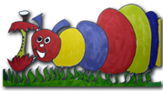 caterpillar with apple core