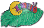 caterpillar emerging from egg